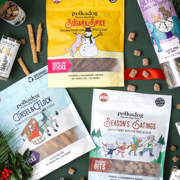 Polkadog Holiday Sugar & Spice Chicken & Cranberry Dog Treats (5 oz)