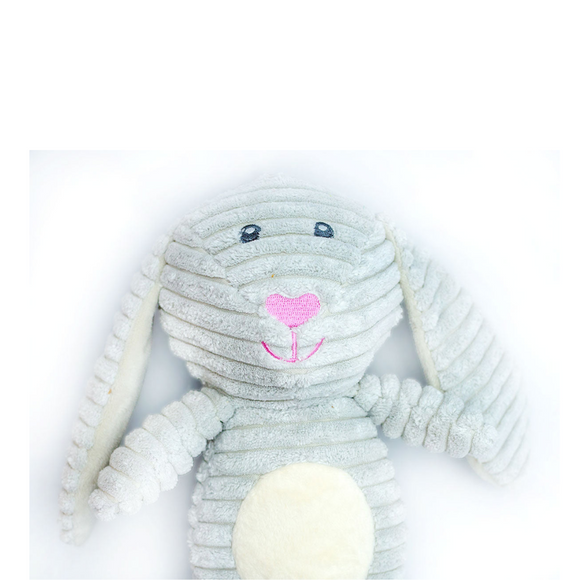 ThoozyPet Tuff & Cuddly Bunny Plush Dog Toy 12.5"