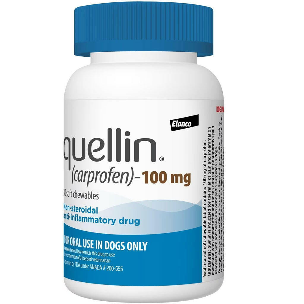 Quellin (Carprofen) Soft Chews for Dogs, 100mg elanco