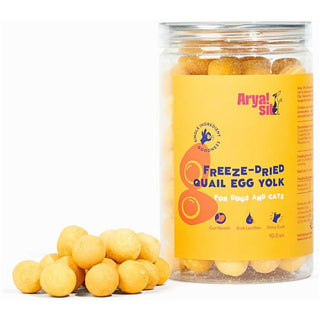 Arya Sit Freeze-Dried Treats Quail Egg Yolk for Dogs & Cats 10oz