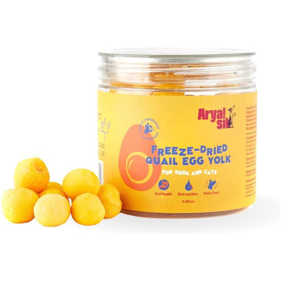 Arya Sit Freeze-Dried Treats Quail Egg Yolk for Dogs & Cats