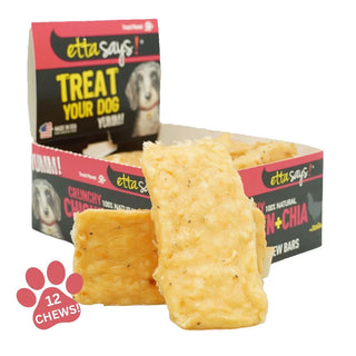 Etta Says! Premium Crunchy Chew Bars Chicken + Chia Dog Treats