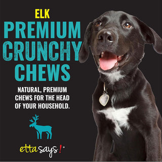 Etta Says! Premium Crunchy Elk Dog Chew Treats, 7"