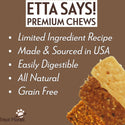 Etta Says! Premium Crunchy Chew Bars Pork + Apple Dog Treats