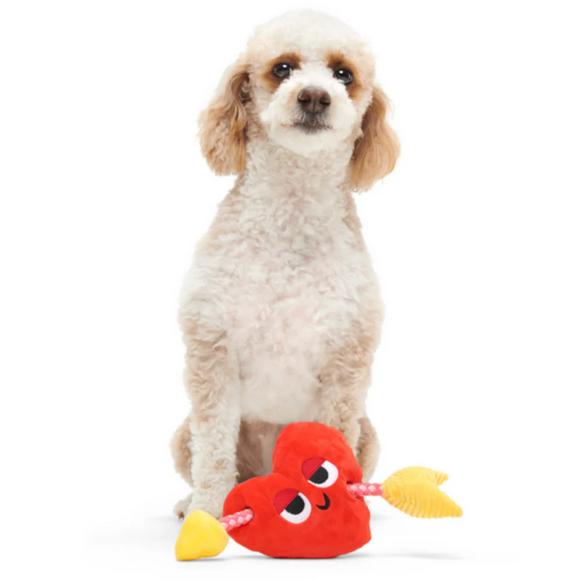Bark Heart Throbert Heart-Shaped Plush Dog Toy