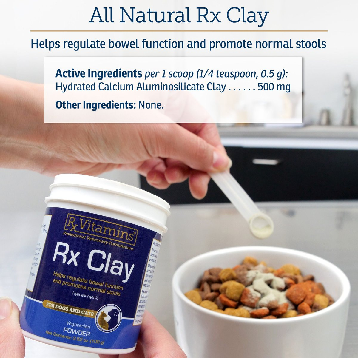 Rx Vitamins Rx Clay Powder Digestive Supplement for Dogs & Cats (100g)