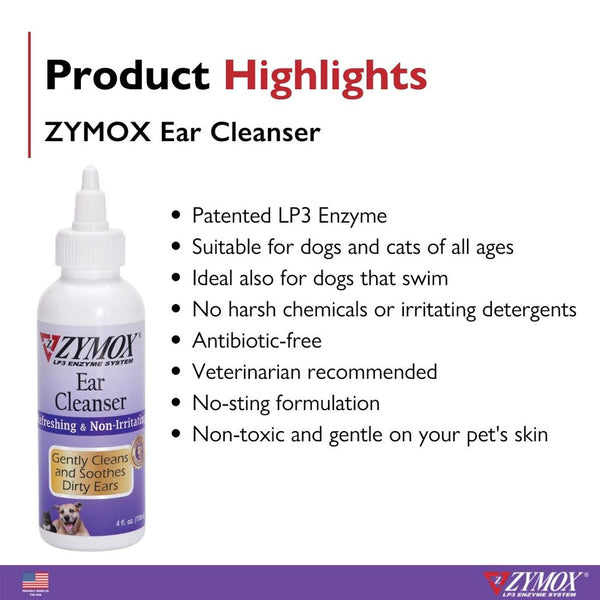 zymox ear cleanser product highlights