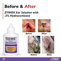 Zymox ear solution Hydrocortisone before and after