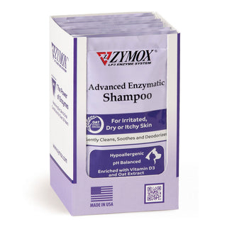 Zymox Advanced Enzymatic Shampoo Foil Pack POP for Dogs & Cats, 10-count