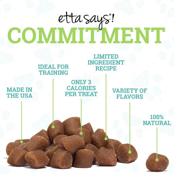 Etta Says! Sit! Training Treats for Dogs Cheese Flavor,