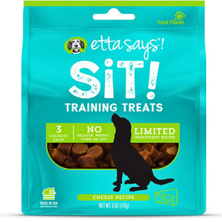 Etta Says! Sit! Training Treats for Dogs Cheese Flavor, 6-oz