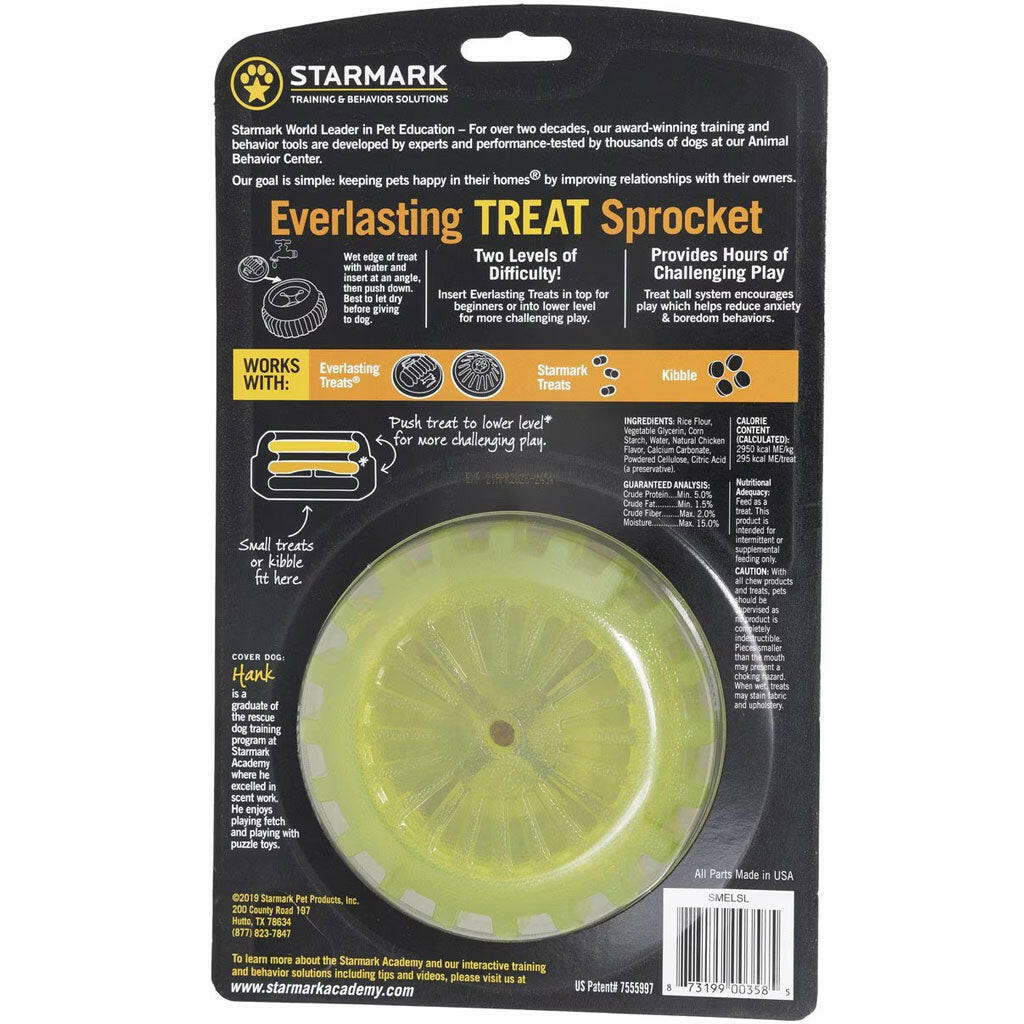 Starmark Everlasting Sprocket Tough Treat Dispenser Dog Toy large backside