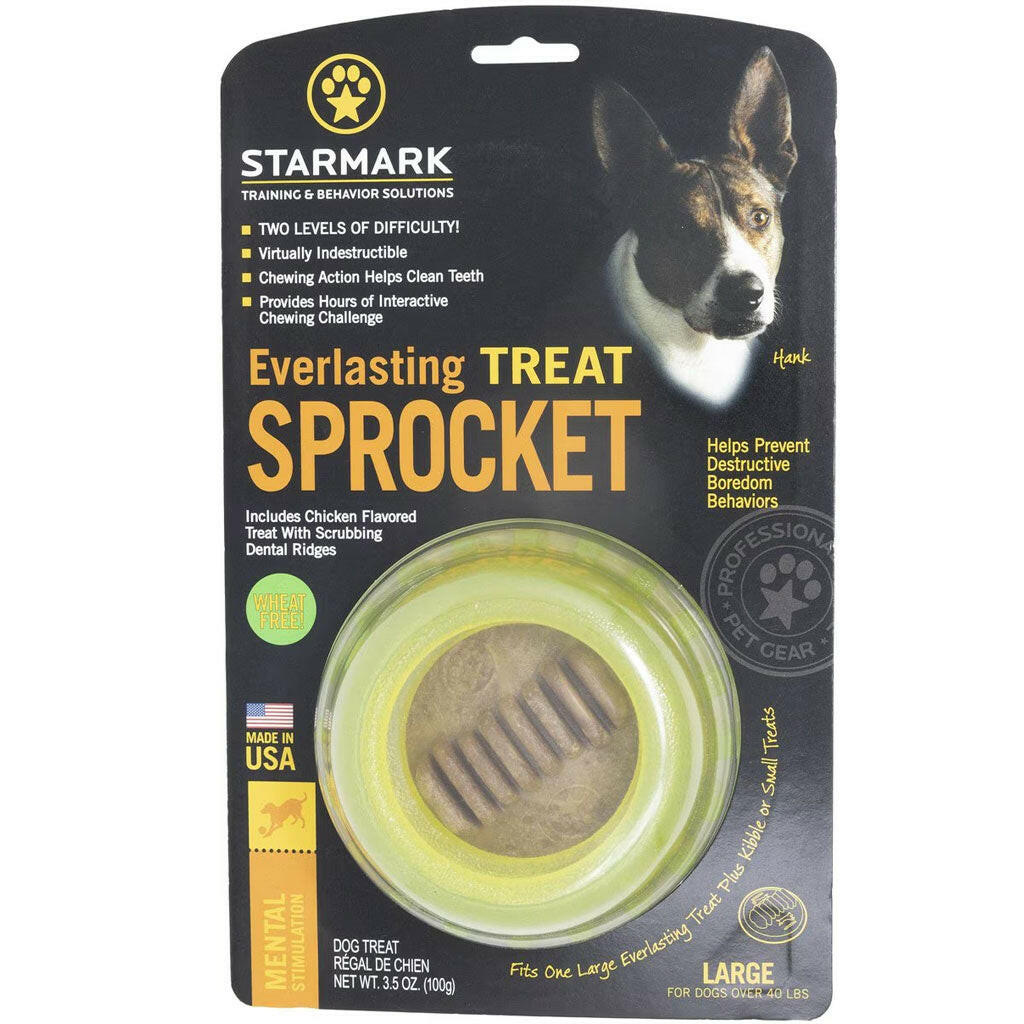 Starmark Everlasting Sprocket Tough Treat Dispenser Dog Toy large