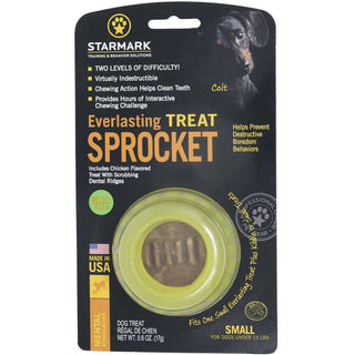 Starmark Everlasting Sprocket Tough Treat Dispenser Dog Toy small