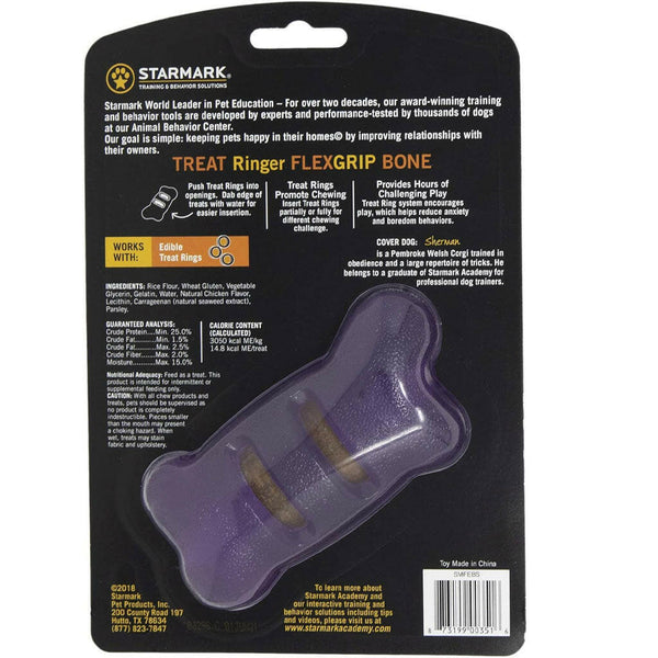 Starmark Flex Grip Treat Ringer Bone backside