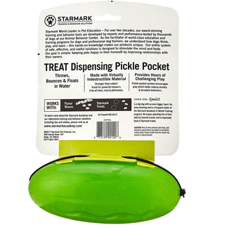 Starmark Pickle Pocket Treat Dispensing Dog Toy backside