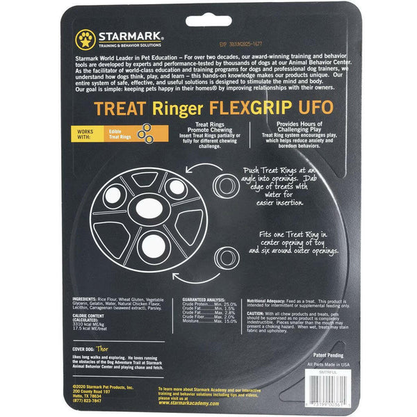 Starmark FLEXGRIP Treat Ringer UFO, Yellow, Large backside