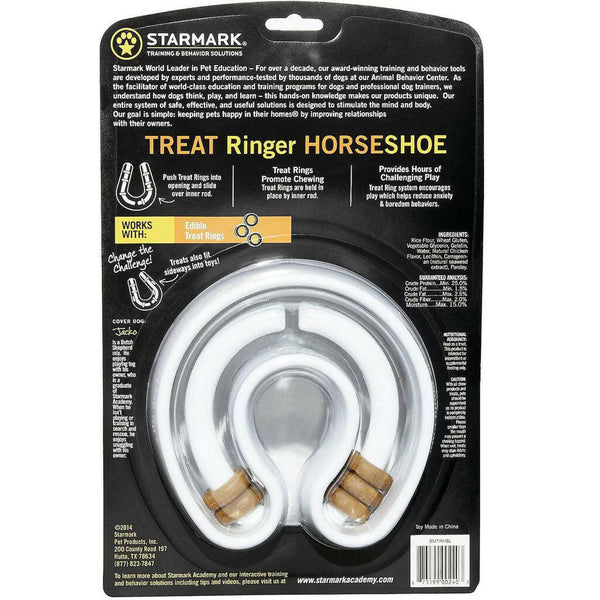 Starmark Treat Ringer Dog Toy Horseshoe backside