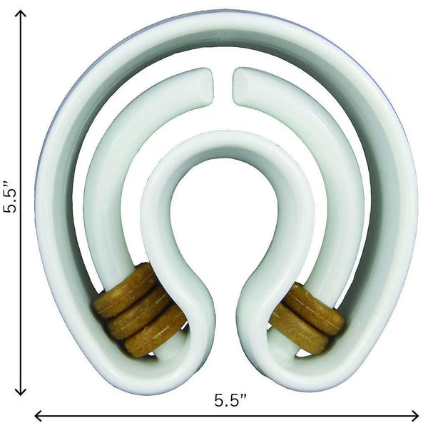 Starmark Treat Ringer Dog Toy Horseshoe dimension