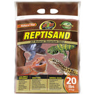 Package of Zoo Med Reptisand terrarium sand on a white background