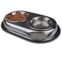 Van Ness Plastics Heavyweight Stainless Steel Double Dish