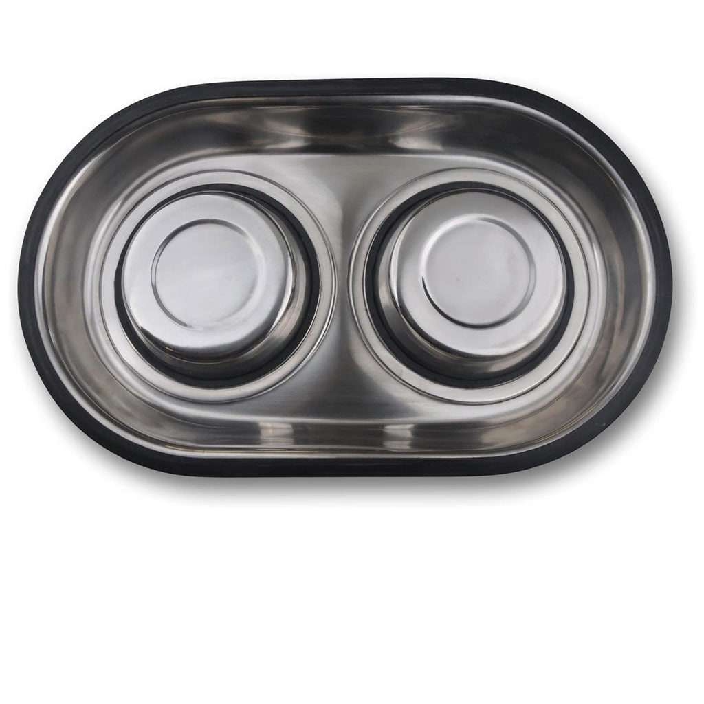 Van Ness Plastics Heavyweight Stainless Steel Double Dish