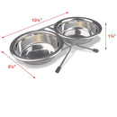 Van Ness Plastics Stainless Steel Double Dish w/Wire Rack
