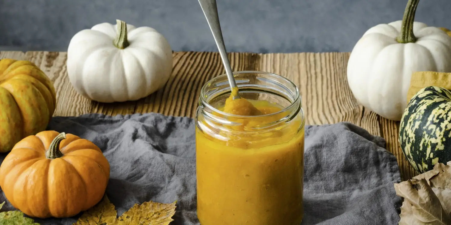 pumpkin puree in a jar