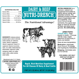 Bovidr Laboratories Nutri-Drench Dairy & Beef Supplement