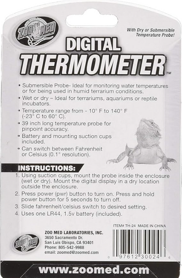 Zoo Med Digital Combo Thermometer Humidity Gauge For Reptiles - 0