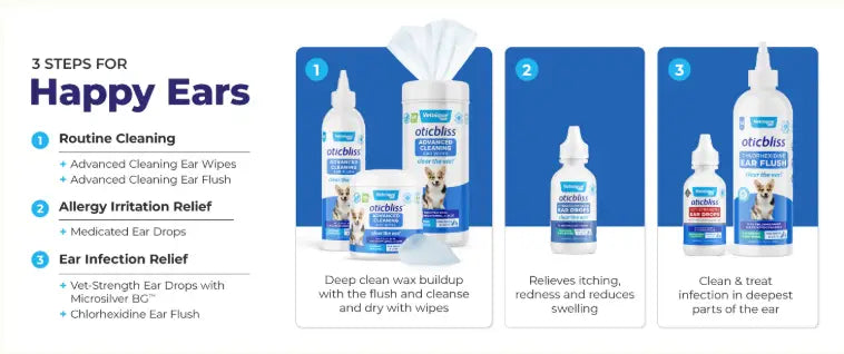 Oticbliss Ear Cleaning Flush For Dogs & Cats 8 oz