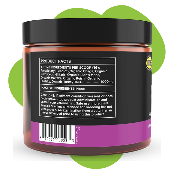 Super Snouts Seasonal Allergy Support Organic 7-Mushroom Blend for Dogs
