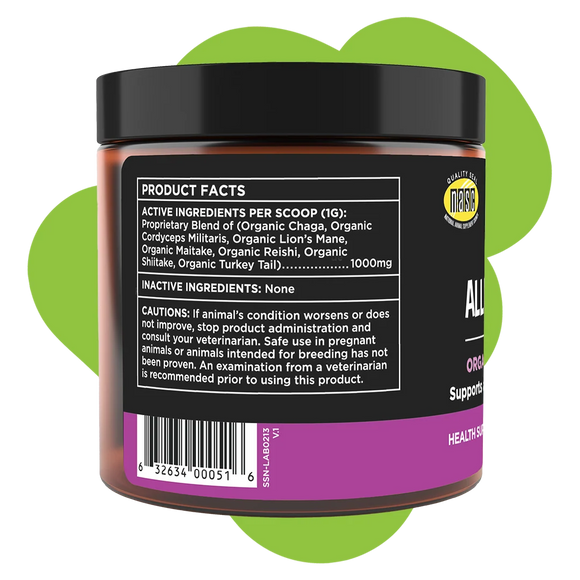 Super Snouts Seasonal Allergy Support Organic 7-Mushroom Blend for Dogs