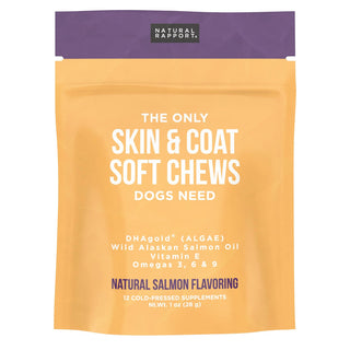 Natural Rapport The Only Skin & Coat Soft Chews Dogs Need Skin & Coat Supplement 12ct