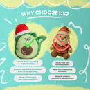 SnugArooz Avocato with Santa Hat w/ Catnip Cat Toy-4