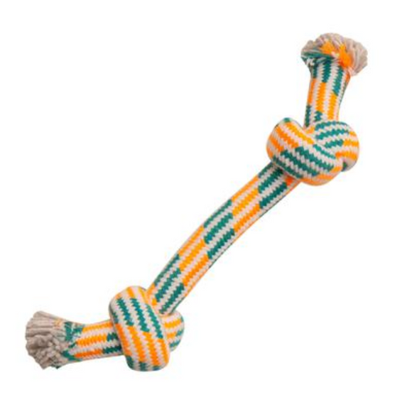 SnugArooz Puppy Fun Rope Dog Toy, Assorted Colors, 7"