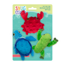 SnugArooz Lil Ocean Buddies Plush Dog Toys, Pack of 3-5