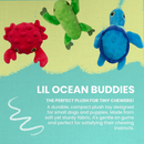 SnugArooz Lil Ocean Buddies Plush Dog Toys, Pack of 3-6