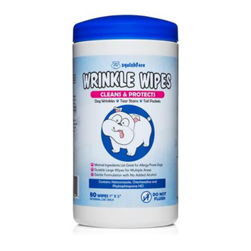 Squishface Cleaning & Protecting Wrinkle Wipes For Dogs (80 wipes)