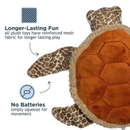 Tall Tails Animated Sea Turtle Plush Dog Toy with Moving Flippers - feaatures