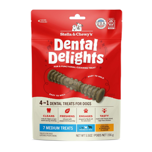 Stella & Chewy's Dental Delights 4-in-1 Dental Treats for Dogs