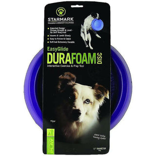 Starmark Easy Glide DuraFoam Flying Disc Dog Toy 11" Blue