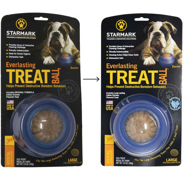 Starmark Everlasting Treat Ball Dog Chew Toy Large New Look