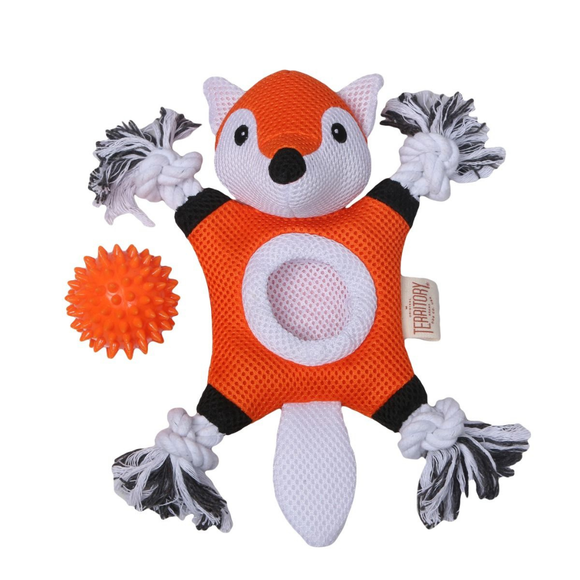 Territory 2-in-1 Fetch & Tug Dog Toy - Fox - Dog Toys 2