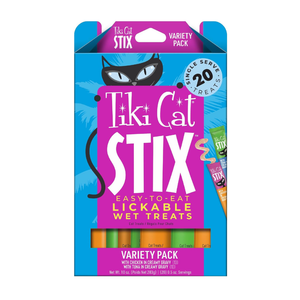 Tiki Cat Stix Lickable Wet Cat Treats Variety Pack (0.5 oz x 20 tubes) - Cat Treats 1
