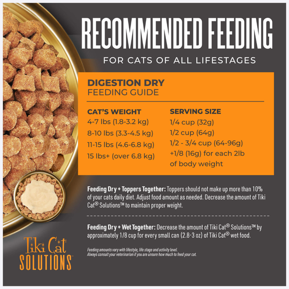 Tiki Cat Solutions Digestion Grain Free Lamb & Egg Dry Cat Food - Cat Food 4