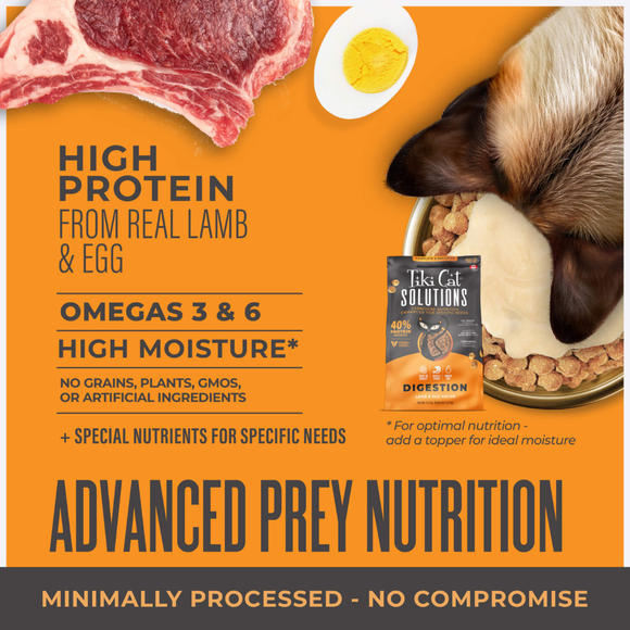 Tiki Cat Solutions Digestion Grain Free Lamb & Egg Dry Cat Food - Cat Food 2