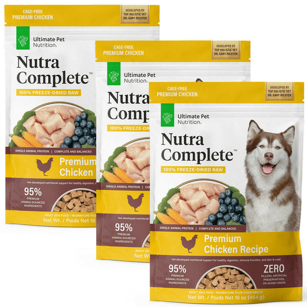 Ultimate Pet Nutrition Nutra Complete Premium Chicken Freeze-Dried Raw Dog Food