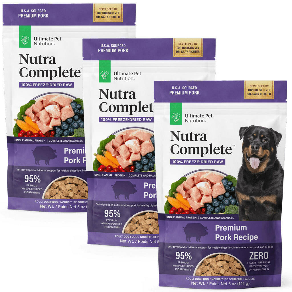 Ultimate Pet Nutrition Nutra Complete Premium Pork Freeze-Dried Raw Dog Food