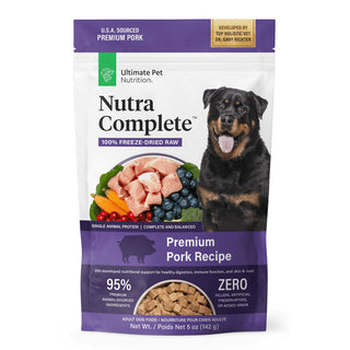 Ultimate Pet Nutrition Nutra Complete Premium Pork Freeze-Dried Raw Dog Food (5 oz)